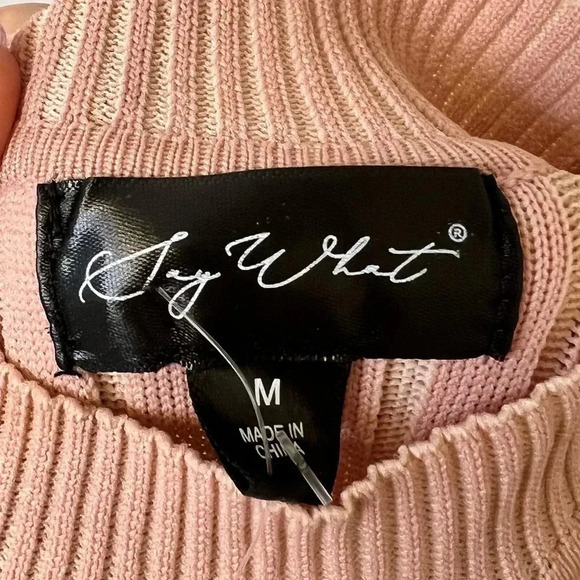 Say What Ribbed Tan MIDI Dress - Picture 2 of 5